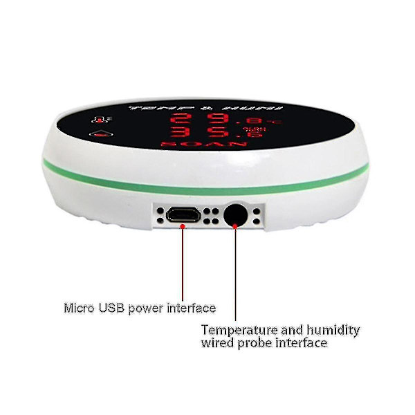 Otwoo Tuya Wifi Temperatursensor Tråd Digital Smartlife Termometer Rum Vatten Pool Termostat Larm Eu
