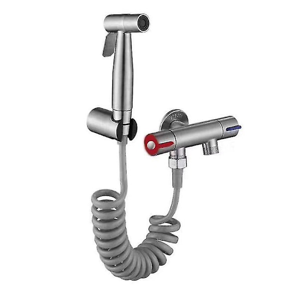 Toalettbidet-sett i rustfritt stål med håndholdt dusjsprayer for hjemmet