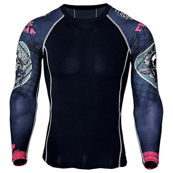 Herre Compression Base Layer Topper Sport Gym Muscle T-skjorte 12 2XL