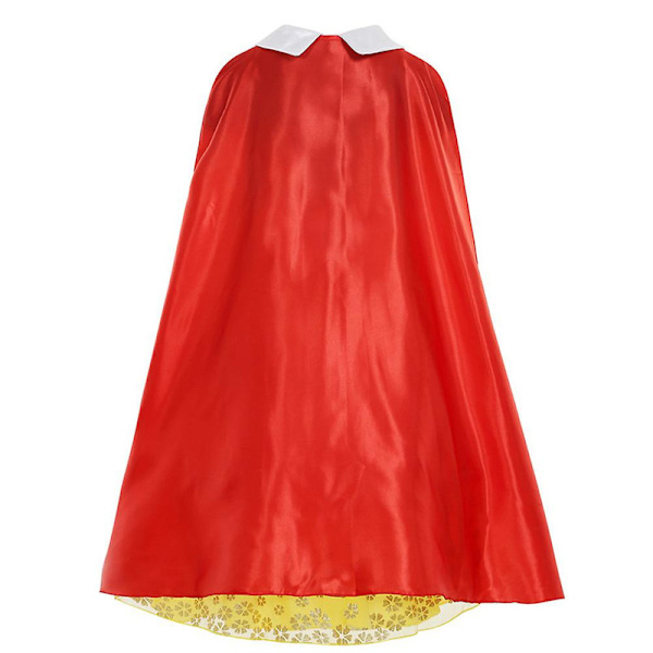 Snövit Prinsessklänning Kostym Cosplay Festkläder + Tillbehör Presenter för Flickor 4-9 År 8-9Years