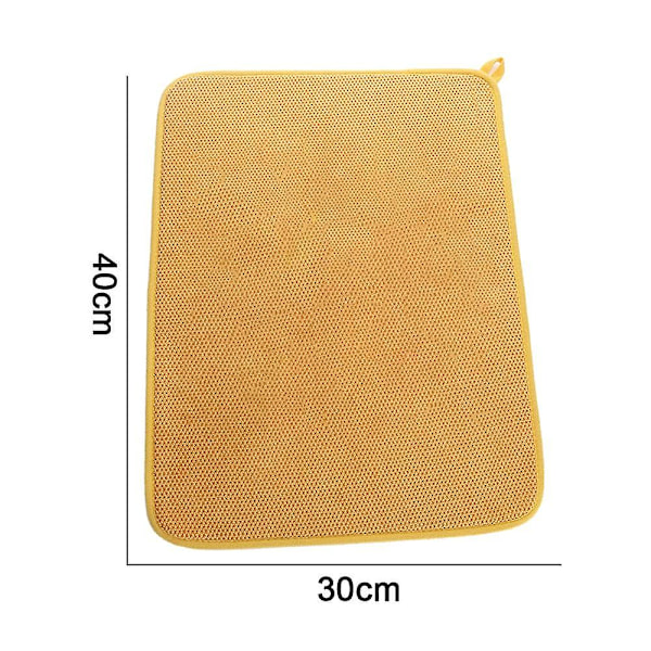 Opvaskematte i Mikrofiber, Superabsorberende, Mikrofiber Opvaskematte Yellow
