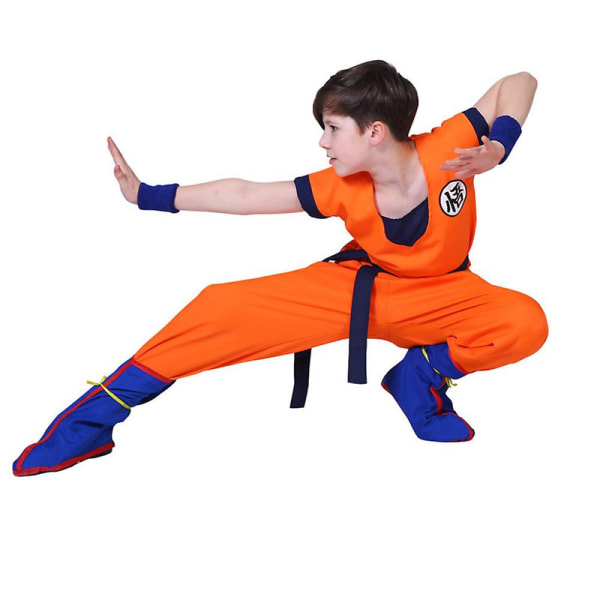 4-11 år Børn Drenge Piger Dragon Ball Anime Son Goku Cosplay Fest Kostume Sæt Outfit Sæt Gaver 10-11 Years