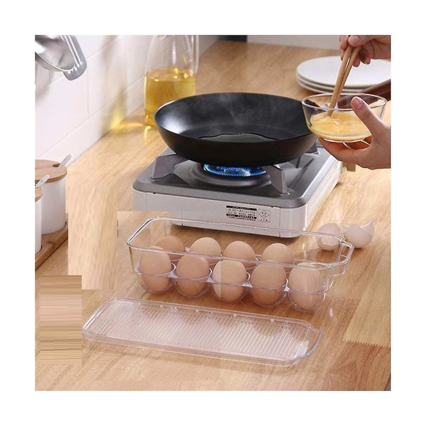 30 Ägghållare Kylskåp Förvaringslåda Behållare för ägg Bricka med lock Köksredskap Organizer 3