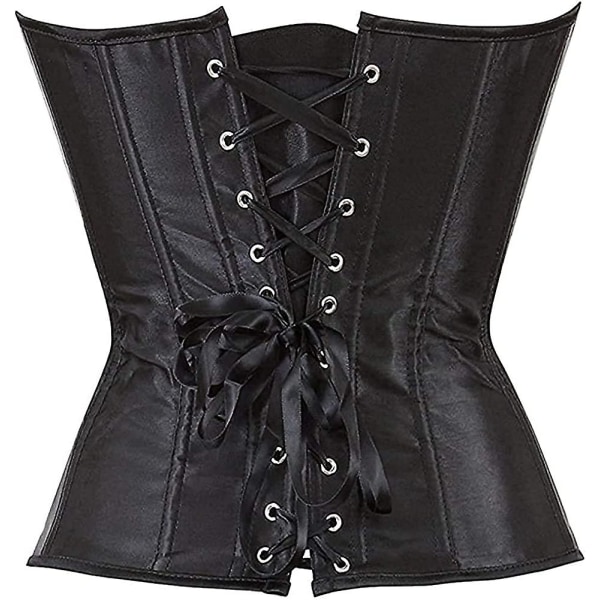 Szivyshi Kvinders Overbust Sweetheart Snøre Plastikknogler Korset Bustier Top -ge Black Top **L