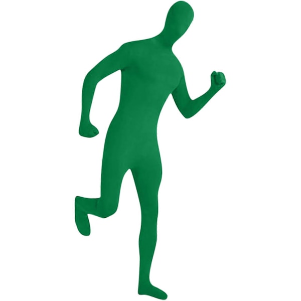 Herr Dam Zentai Dräkt Åtsittande Jumpsuit Enfärgad Dansdräkt Scenföreställningsdräkt Green L