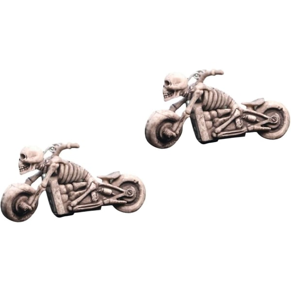 Biltilbehør Skull Charm Pendant - Motorcykel hængende ornament (hvid)