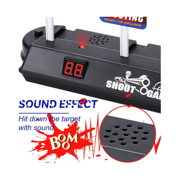 EXTSUD Electronic Digital Target for Nerf Guns - Auto Reset Light & Sound Effects Shooting Game