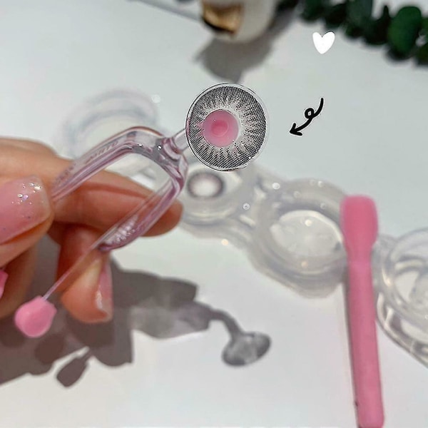 Kontaktlinser Linse Myk Silica Pinsett Kontaktlinser Linse Applikator Remover Mengying Pink