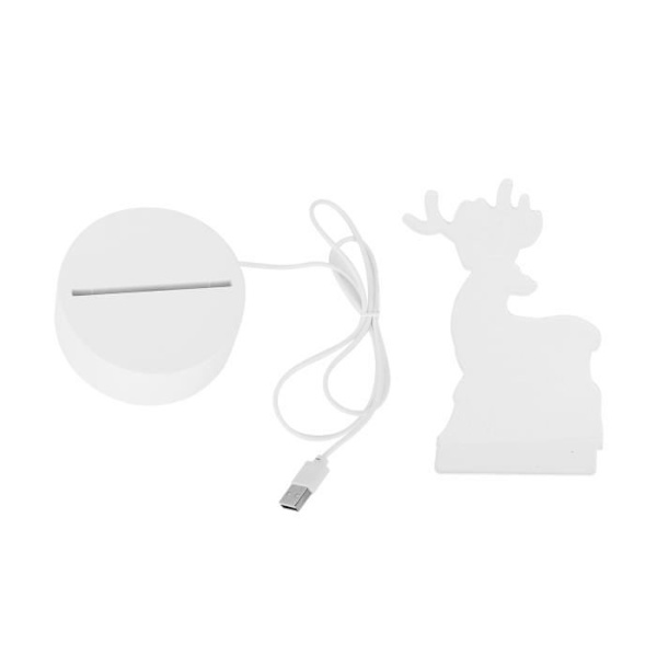 Cikonielf Natlampe USB Hjorte Natlampe Tredimensionel Hjorte Bord LED USB Natlampe Soveværelse Sengelampe til
