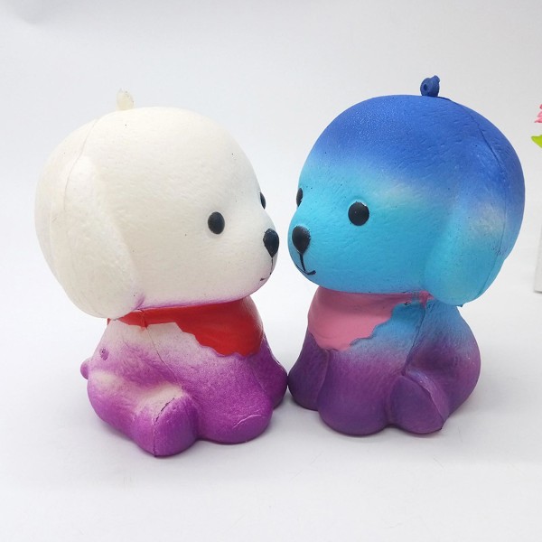 Naievear Squishy Legetøj Squishy Dejlig form Lindre stress Multi-farve Squeeze Hunde Legetøj Hjem Dekoration Blue
