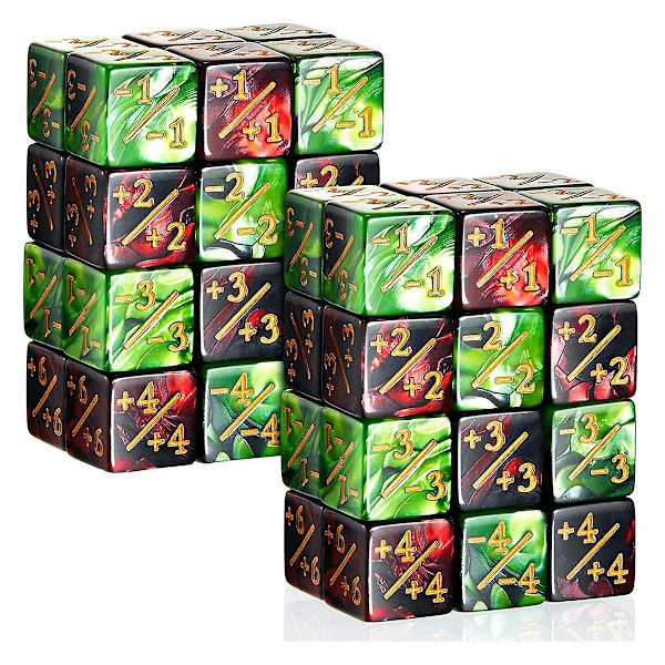 48 stycken Counters D6 Square Loyalty Counter kompatibel med ,,c