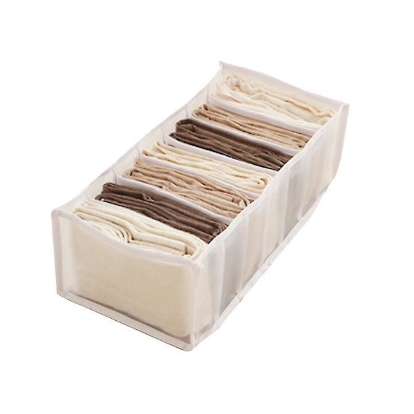 2kpl Vaatteet Organizer Säilytyslaatikko Taitettavat Alusvaatteet Järjestäjät Säilytysjakajat Laatikon Organizer Farkut Vaatekaappi Järjestä White 17x36x12cm