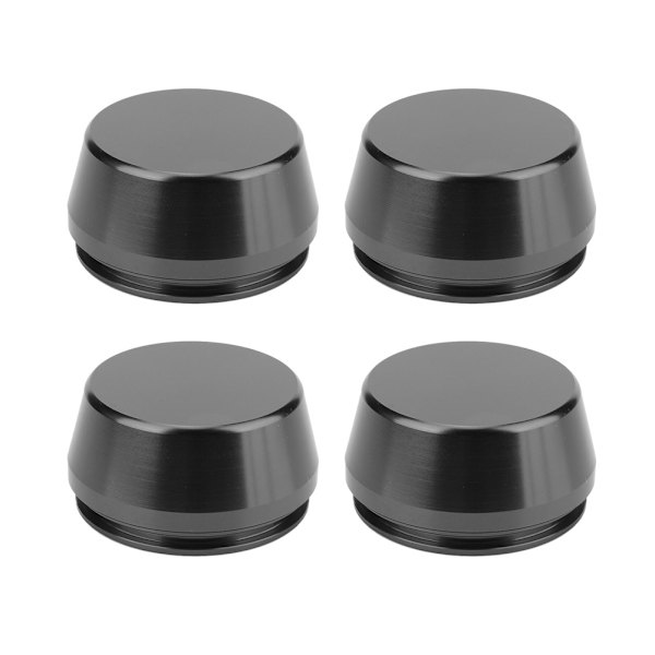 4 stk. 56 mm/2,2 tommer Universal Hjul Fælg Center Cap Hub Cover Aluminium Modificeret Del (Sort)
