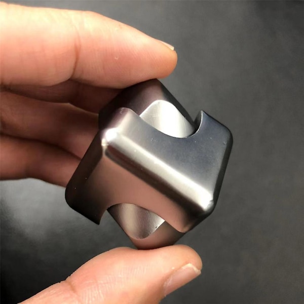 Spinner Cube Fingertøj Stress Angstlindring Fingertip Gyro Fidget Legetøj Børn Voksne Gave -ES Silver