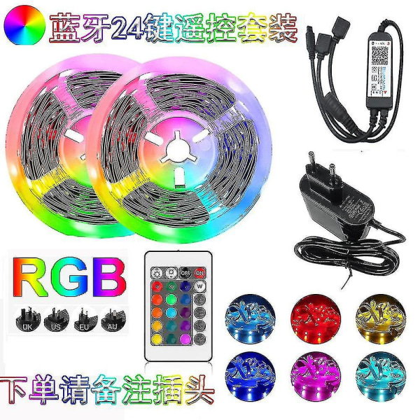 20m Led-valot Bluetooth Rgb-valot Led-nauhavalot 44-näppäimellä musiikin etäsynkronointi värin vaihtava LED-mielinauha Fule53 -ES 25M Full Set 5050 24Key BT plug