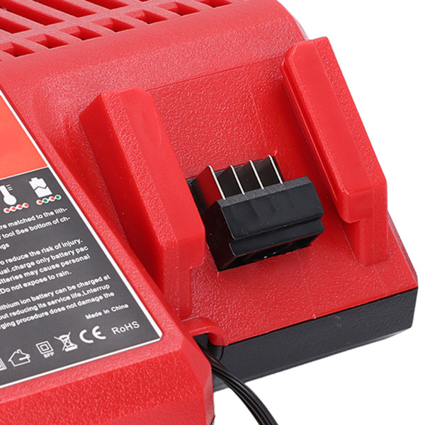 Litiumbatterilader Lader Vedlikeholdslader 100‑240V Inngangsspenning for Milwaukee M14 M18EU Plugg