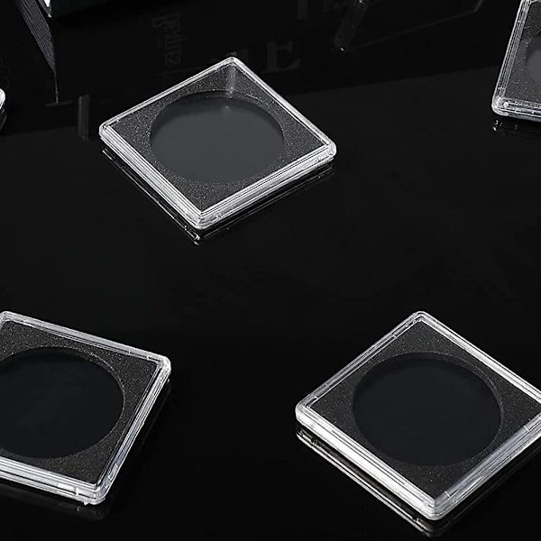 20 st Silvermynthållare, 2 X 2 Halvmynthållare Myntkapsel Myntsnap Plastmynthållare, 37,5 m