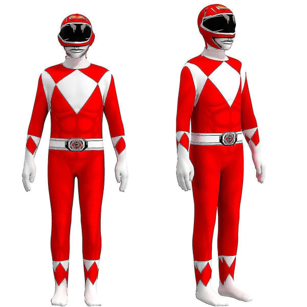 Aikuisten Power Rangers Mighty Morphin -hyppyasu, juhlapukeutuminen Red 140