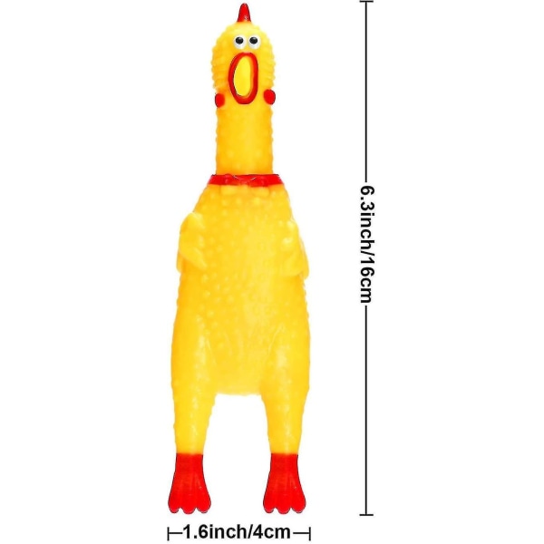10-pak gummi skrigende kyllingelegetøj Gul gummi knirkende kyllingelegetøj nyhed og holdbart gummi -ES