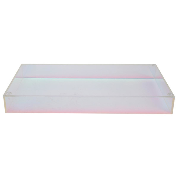 Akryl Transparent Vandkopbakke Tekop Smykkebakke Enkel farve Dessert Dekorativ Bakke As shown