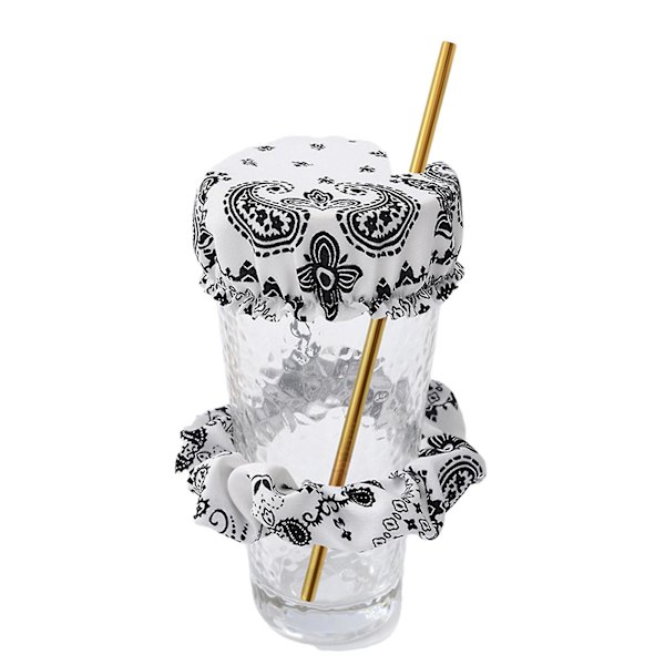 Drink Cover Scrunchie- Uudelleenkäytettävä juomapiikkejä ehkäisevä Scrunchie , joka näkyy Shark Tankissa naisille grey white