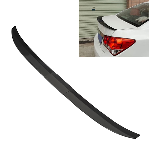 3PCS Bakre Spoiler Vingläpp 116 till 132cm Strömlinjeformad Blank Svart Bagageutrymmesvinge Spoiler Universal för Fordon