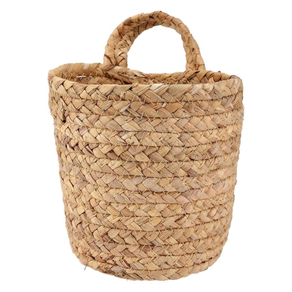 Vägghängande Rattan Korg Planter Inomhus Utomhus Hängande Rep Blomkruka Korg Dekoration, Hängande Flöde