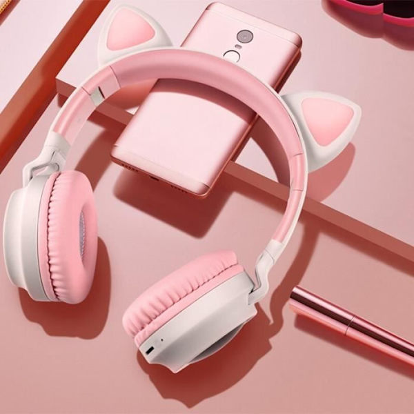 Bluetooth 5.0 Hörlurar för Mobiltelefon Stereo Musik Öronproppar för Flickor för PC [723998A]
