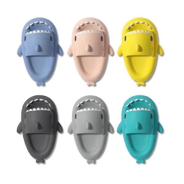 2023-shark Slippers Non-slip Shower Bathroom Slippers Soft Summer Slide Sandals Compatible With Girls And Boys New_c yellow 42 43