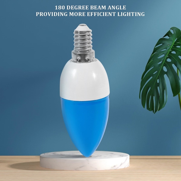 E14 LED Color Candle Tip Lamp, Color Candle Light, blå blue