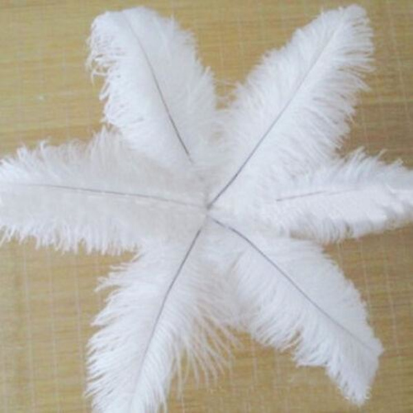30-35 cm store strudsefjer Plume Craft bryllupsfestpynt White 1pcs