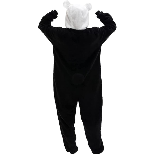 Unisex Voksen Bjørn Pyjamas Onesie Vinter Lomme Løst Sjovt Tykt Pyjamas -ge white S