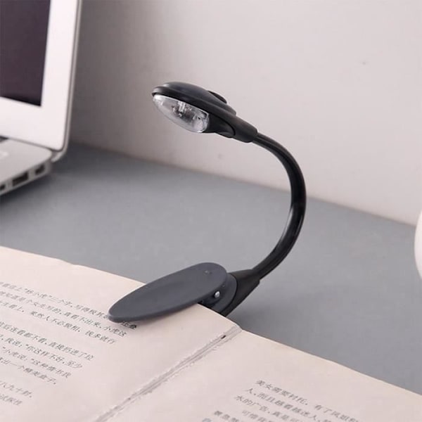 Mini Bright Book Light Joustava pidike LED-lukuvalaisin matkalukulamppu Pieni lahja Harmaa