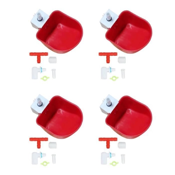 Atyao 4-pack Drickskålsdispenser Vattenkopp Dricks för Höns Kyckling Boskap -hg