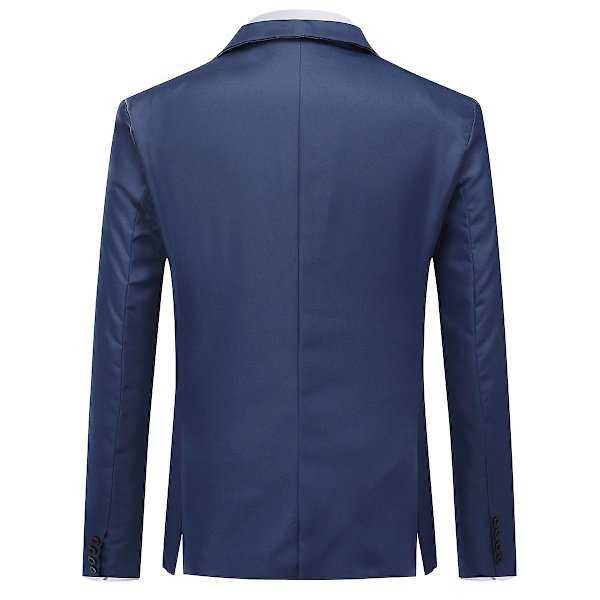 Yynuda Miesten Business Casual Klassinen Notched Lapel Kaksoissplitti Yksivärinen Yksipainikkeinen Puku Takki 11 Väriä Navy M