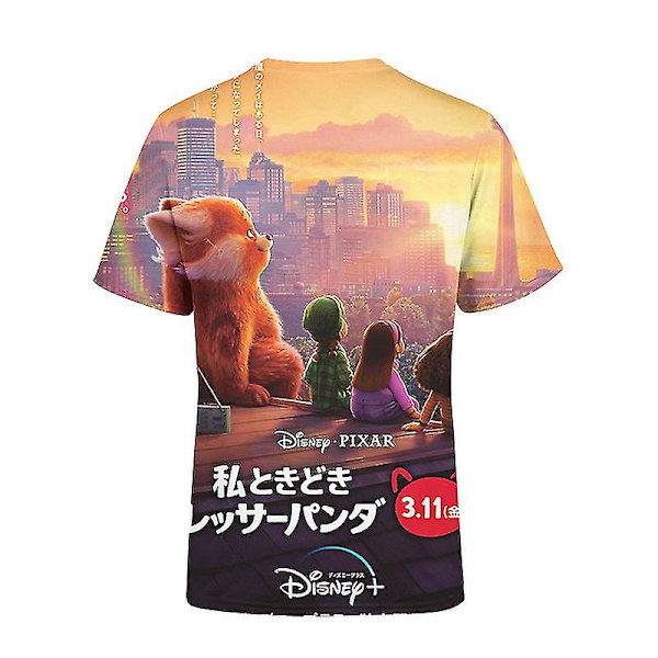 T-shirt för barn 5-12 år, Turning Red, sommartoppar C 11-12 Years