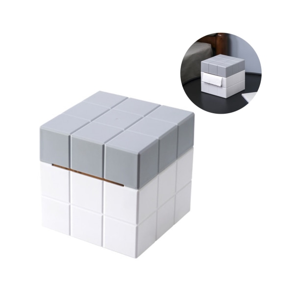 Creative Cube Tissue Box säilytyspaperilaatikon pehmopaperilaatikon cover - harmaa