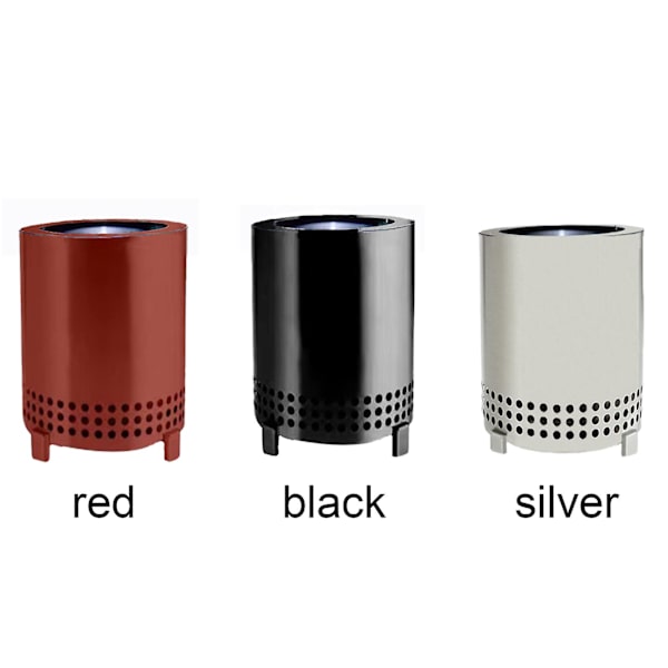 Bärbar Eldstad i Rostfritt Stål Solo Stove Mesa | Låg Rökmängd för Utomhusbruk | Drivs med Pellets eller Ved silver