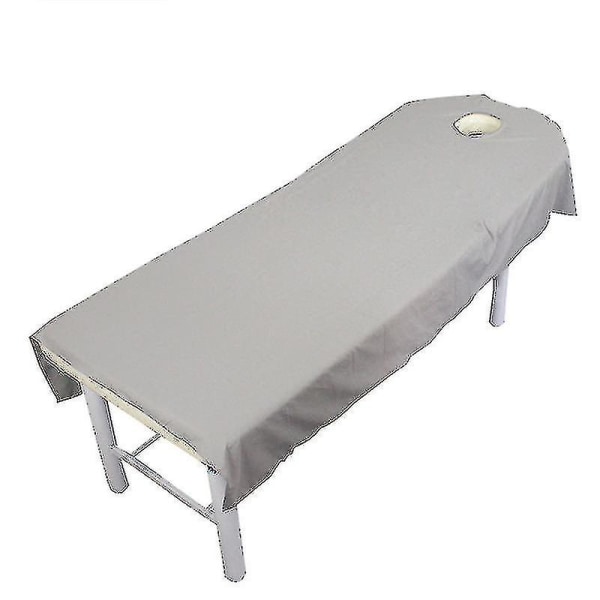 Massagebordsduk med ansiktshål Tvättbar återanvändbar cover White 80cmx190cm Opening