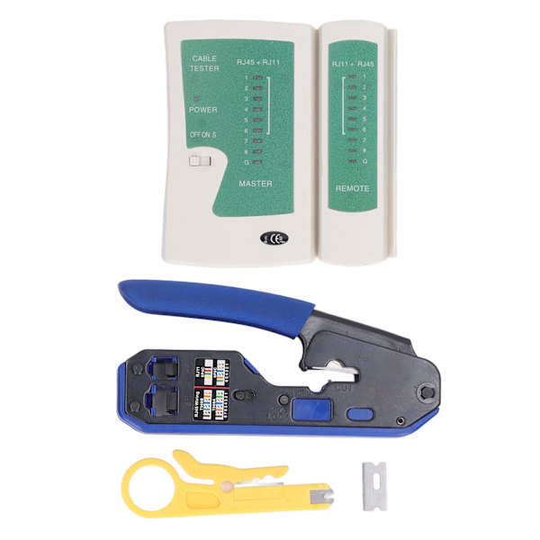 RJ45-krimpverktygssats Terminal Crimper Wire Terminals Crimping Tool för Cat5 Cat6 Straight Through-kontakter