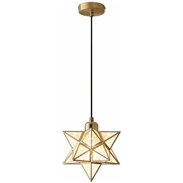 Moderni Moravian Star -kattokruunu riippuva kirkas tähti (kulta)
