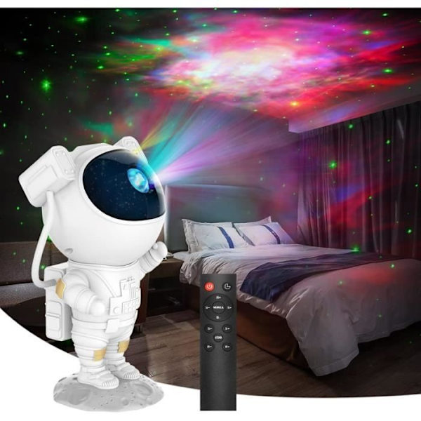 Astronaut Galaxy Projektorlys, Stjerneprojektorlampe Nattlys med Fjernkontroll for Voksne Barn Gave [48]