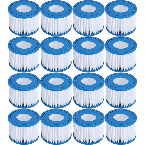 Type Vi Hot Tub filterpatron kompatibel med , Lay-z-spa, Coleman Saluspa 90352e, 58323e, 58323 swimmingpool pumpe, 16 Pack-b -HG