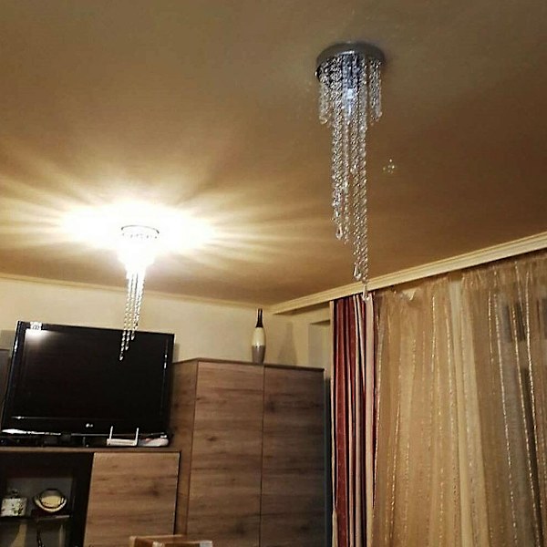 Moderne E14 220v LED-Lysekrone Krystal Lysekrone Loftlampe Hjemmeindretning Kaesi