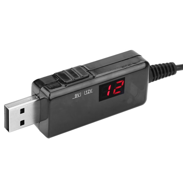 USB till DC Boost-kabel Router Steg upp spänningsomvandlare Display 9V/12V