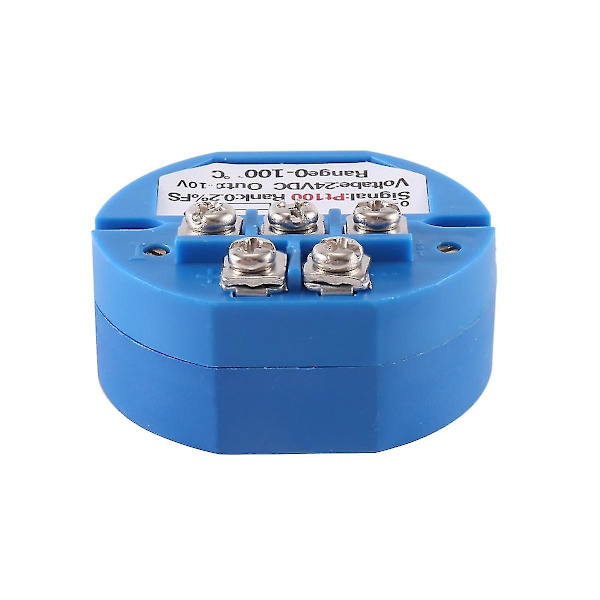 Pt100 Typ Till 0-10v 0-100 grader Rtd Ingång 0-10 A Utgång Dc24v Thermal motstånd Temperatur Trans -HG Blue