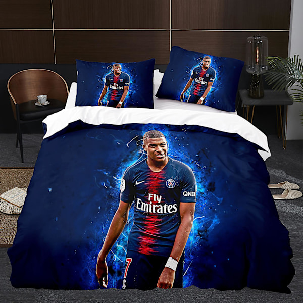 Spelare K2# 3d Tredelad Set Storlek Fotboll Serie C Ronaldo Quilt Cover Hemtextil 220cm