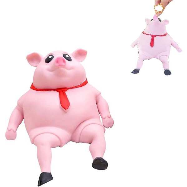 2023 Uusi Pink Pig Squishy -lelu, uutuussöpöt possun puristuslelut, söpö vaaleanpunainen possumiehen aistinvarainen stressilelu, stressiä lievittävä lelu S