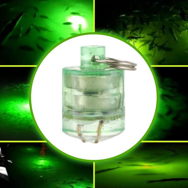 Naievear Fiskfälla Ljus Mini Cylindrisk Led Tre Färg Blinkande Fiske Lampa För Mete Green Light