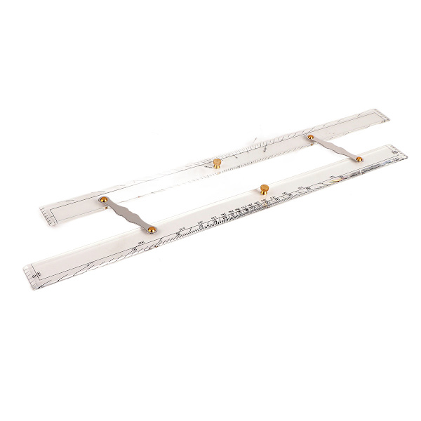 Marine Navigation Parallel Ruler - Klar skala - Høj nøjagtighed - Transparent båd skibstegning Parallel Ruler 600mm/23.62in